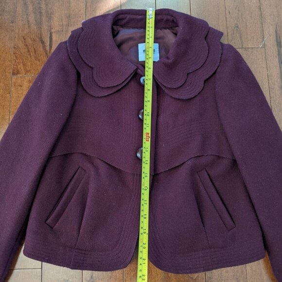 Moschino cheap and chic burgundy women's wool blazer in size 6 - Picture 4 of 14